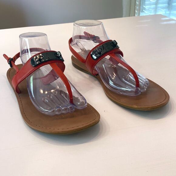 Coach‎ Burnt Orange Gracie Sandal Swagger Thong Sandals US Size 10 B EU Size 40 - Picture 1 of 10